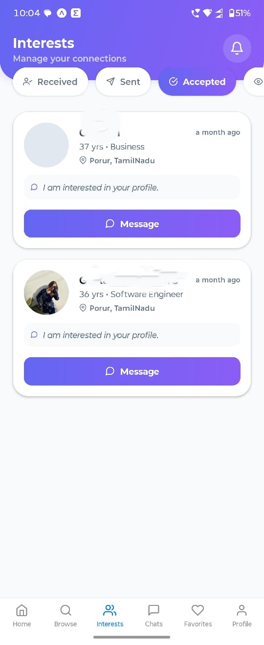 Interactions and Interest List